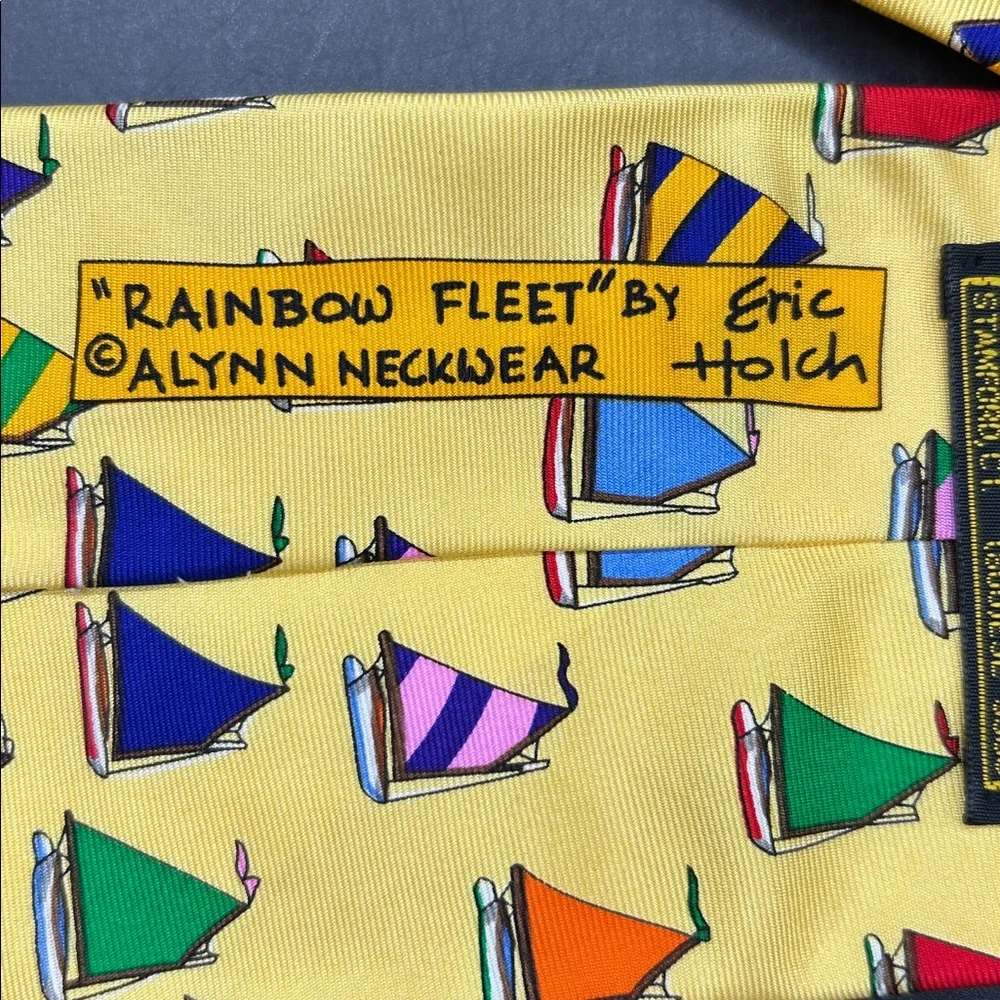 Rainbow Fleet Sailboat Nantucket Pattern Tie